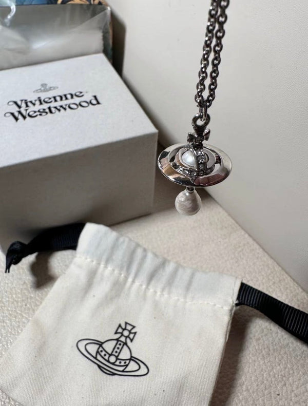 Vivienne Westwood Aleksa Necklace 水滴珍珠｜LE SSERAFIM・Arin 同款 - Topickstore
