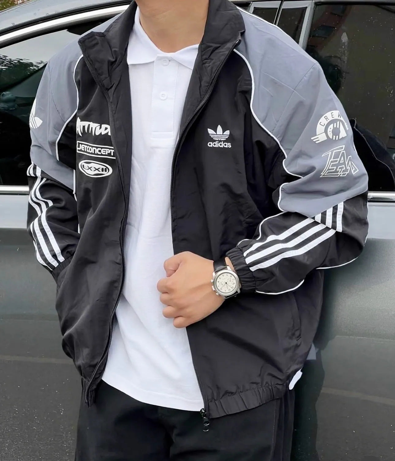 Adidas ADICOLOR MOTORCORE WOVEN JACKET  復古賽車外套｜Y2K街頭風🏁