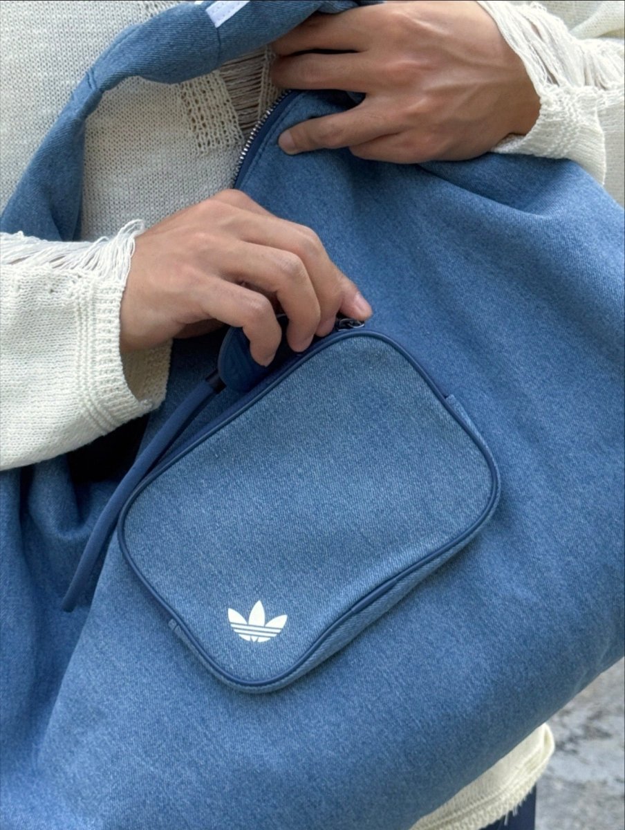 ADIDAS Originals Cotton Shoulder Bag 復古水洗棉質肩背袋 - Topickstore